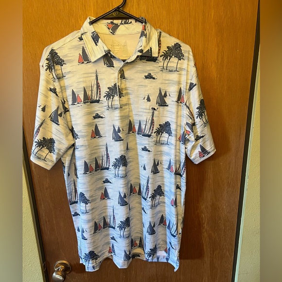 Vineyard Vines Other - Vineyard Vines Nautical Print Polo Shirt - Blue, Red, White